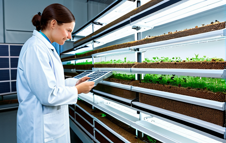 곤충 단백질의 장점 - Sustainable Insect Farm**

"A bright, modern insect farm, fully indoors. Crickets and mealworms are ...